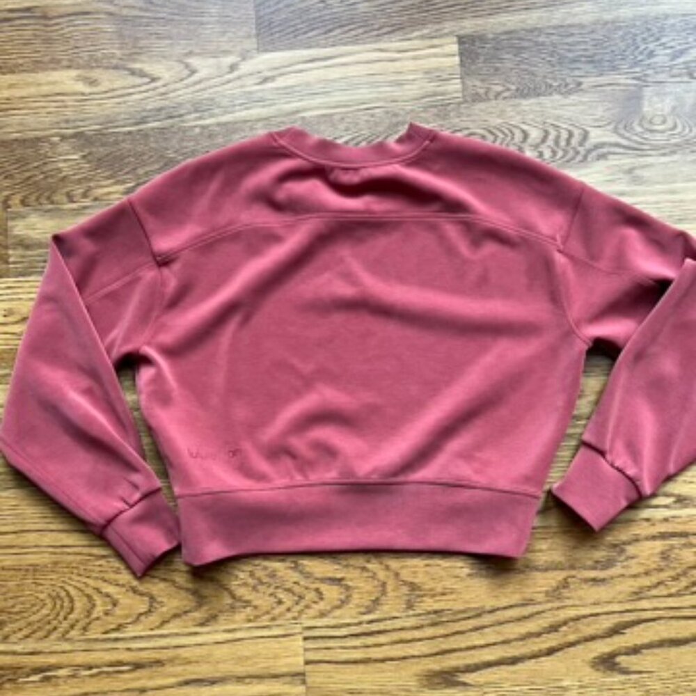 Lululemon Perfectly Oversized Cropped Crew Softstreme Cayenne Size XS - Picture 5 of 10